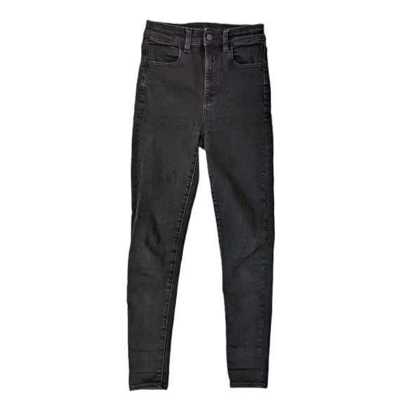 AMERICAN Eagle highest rise black jegging sz 0 short - Picture 5 of 10